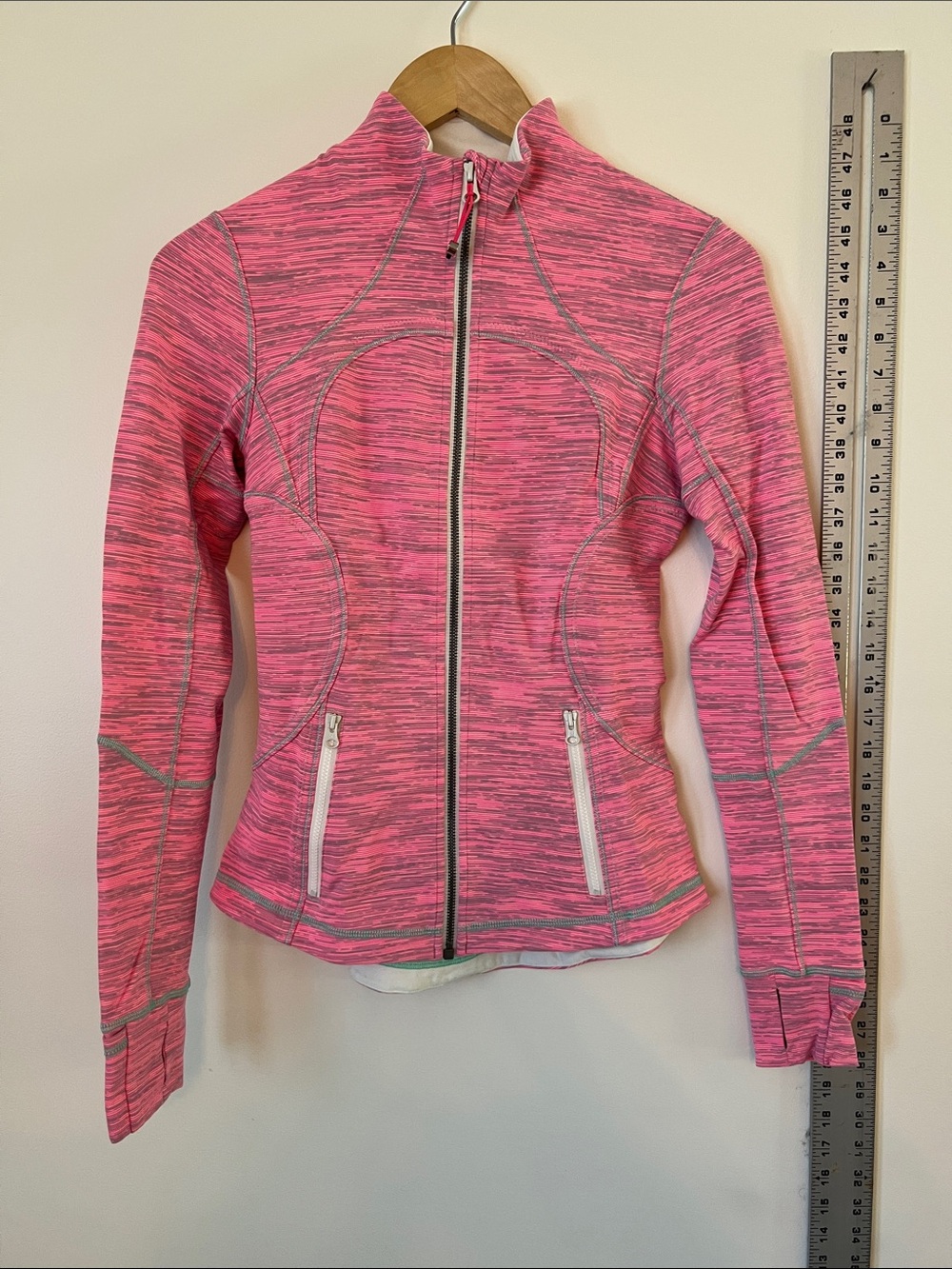 Lululemon Women’s Pink Heathered Zip-Front Active Jacket